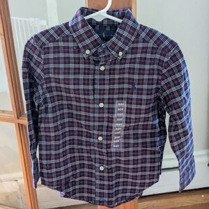 Ralph Lauren Plaid Button-Up Shirt - Red and Blue Size 3
